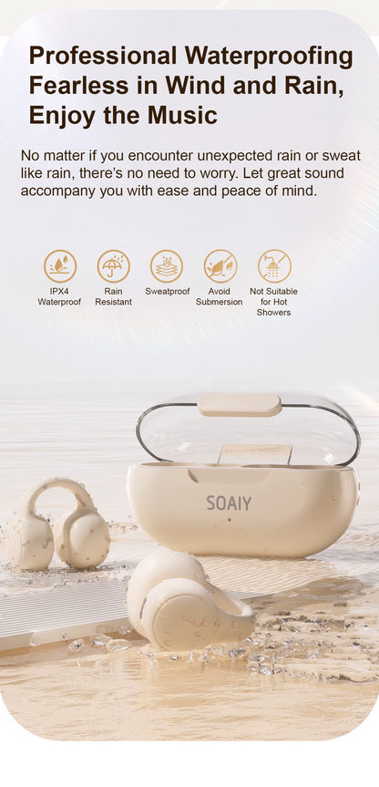 SOAIY GK9  Ear-Clip Style Open-Ear Bone Conduction Headphones